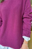 Made in Italy Conrad Body Skim Knit Jumper Beetroot